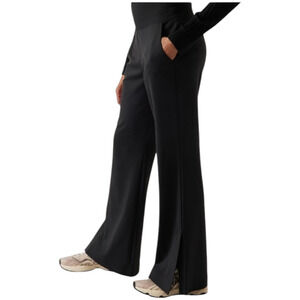 Athleta Venice Flare Pant Skulptek Stretch Pull On Relaxed High Rise Black Large